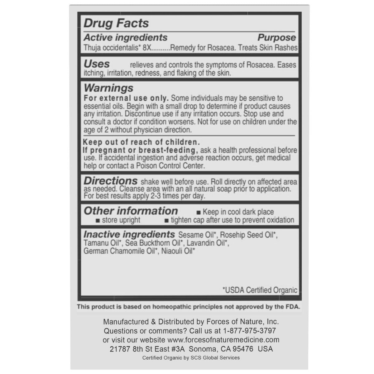 FORCES OF NATURE ROSACEA CONTROL,OG2