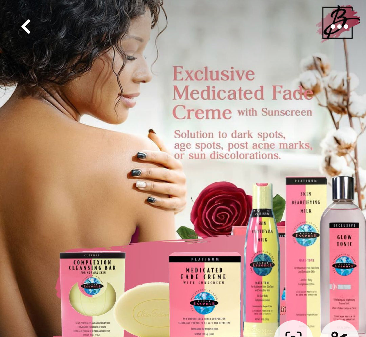 CLR ESS MED FADE CRM W/SPF 4OZ