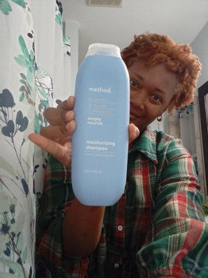 Method Simply Nourish Moisturizing Shampoo - Sulfate & Silicone Free - Travel Size, 3.4 oz