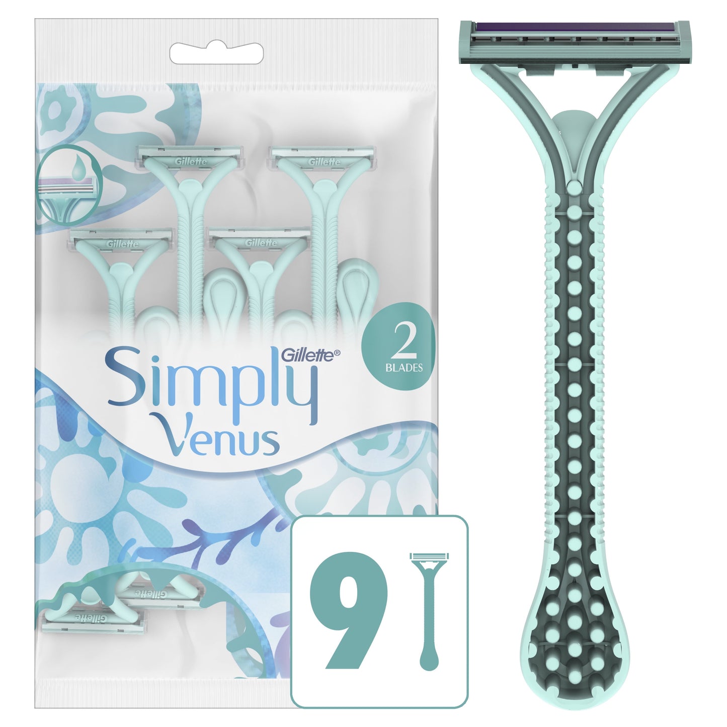 Gillette Simply Venus Woman 2 Blades Disposable Razor, 3 count