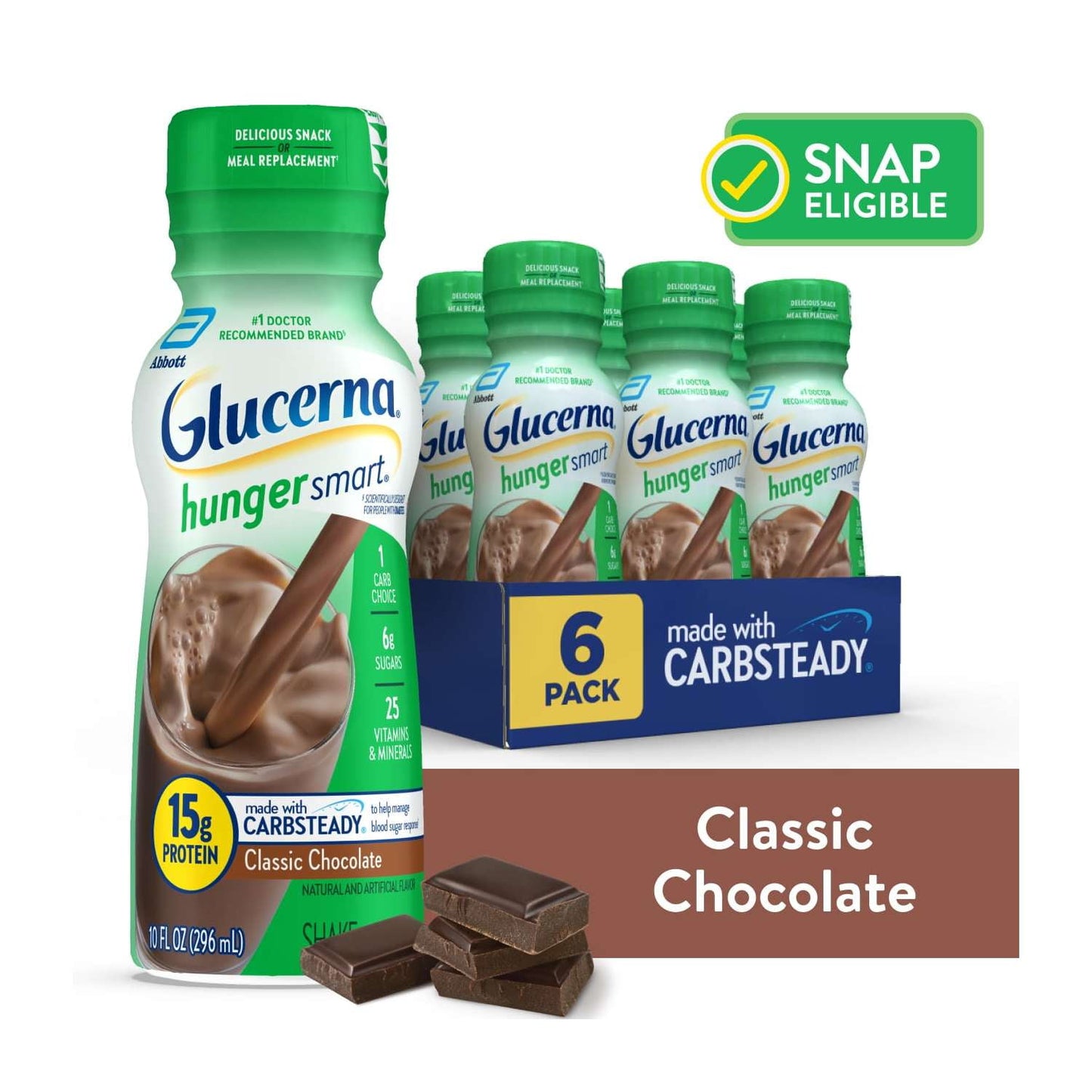 GLUCERNA HUNGER SMART LIQ CHOC 6X10OZ