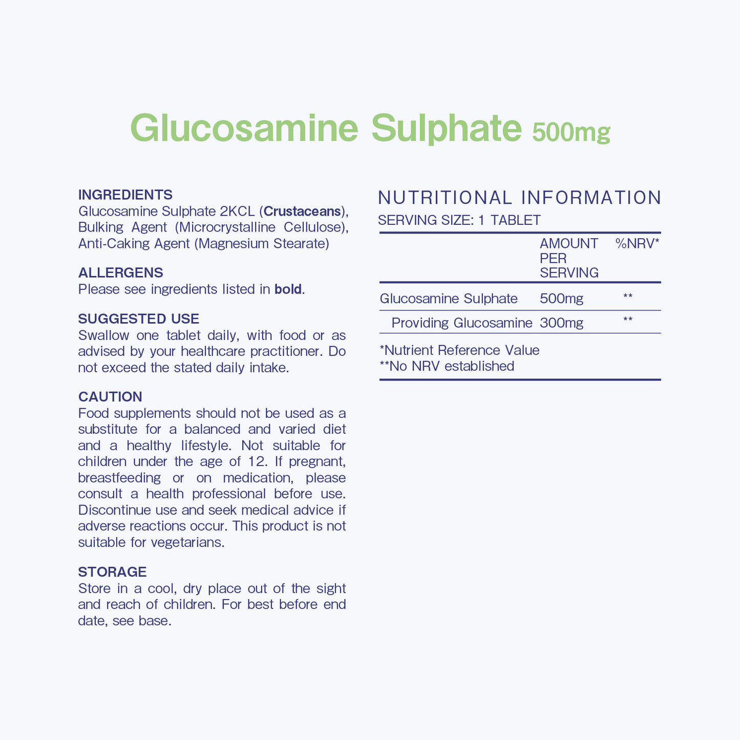 GLUCOSAMINE SULF CP 500MG 60