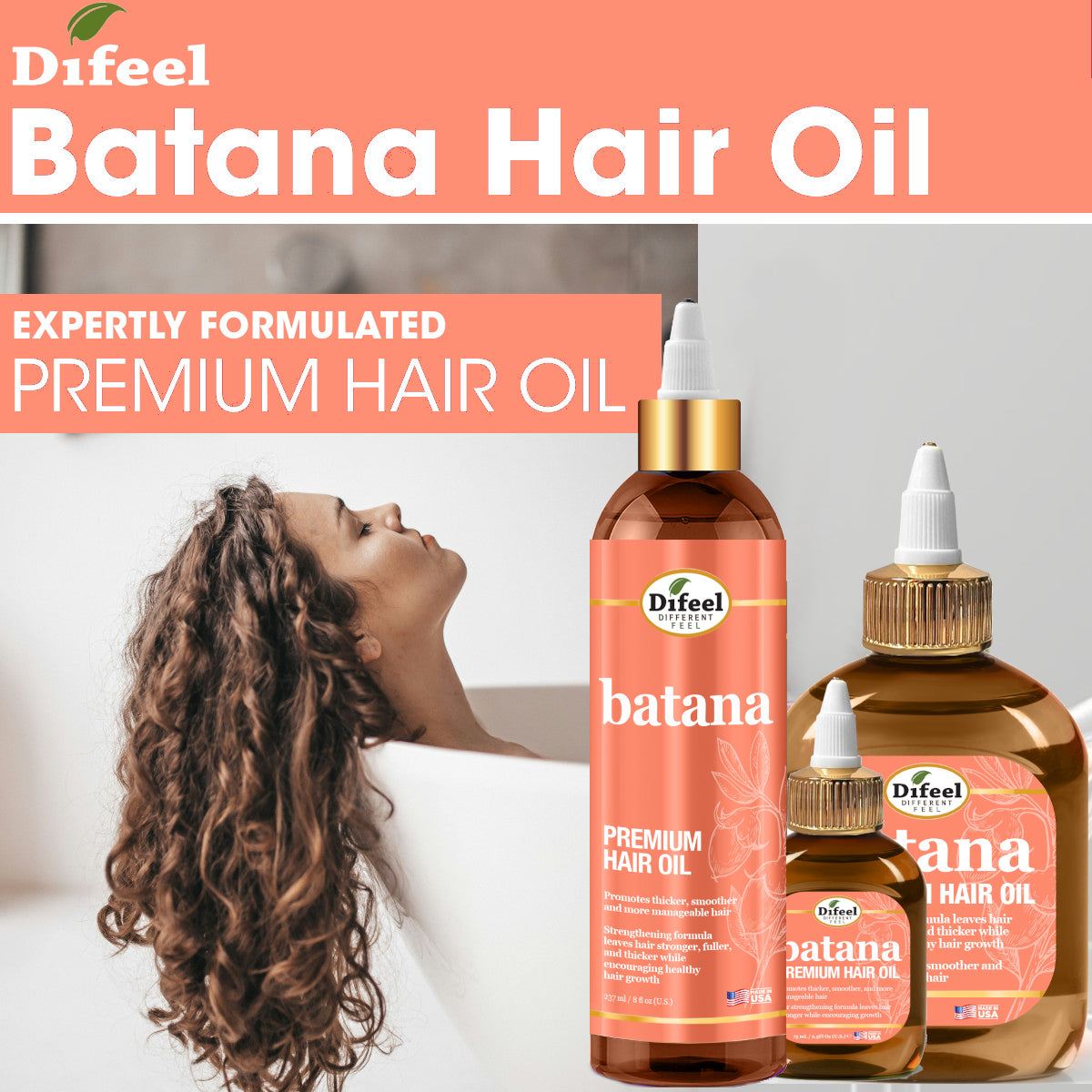 DIFEEL HAIR OIL BATANA R/T2.5OZ