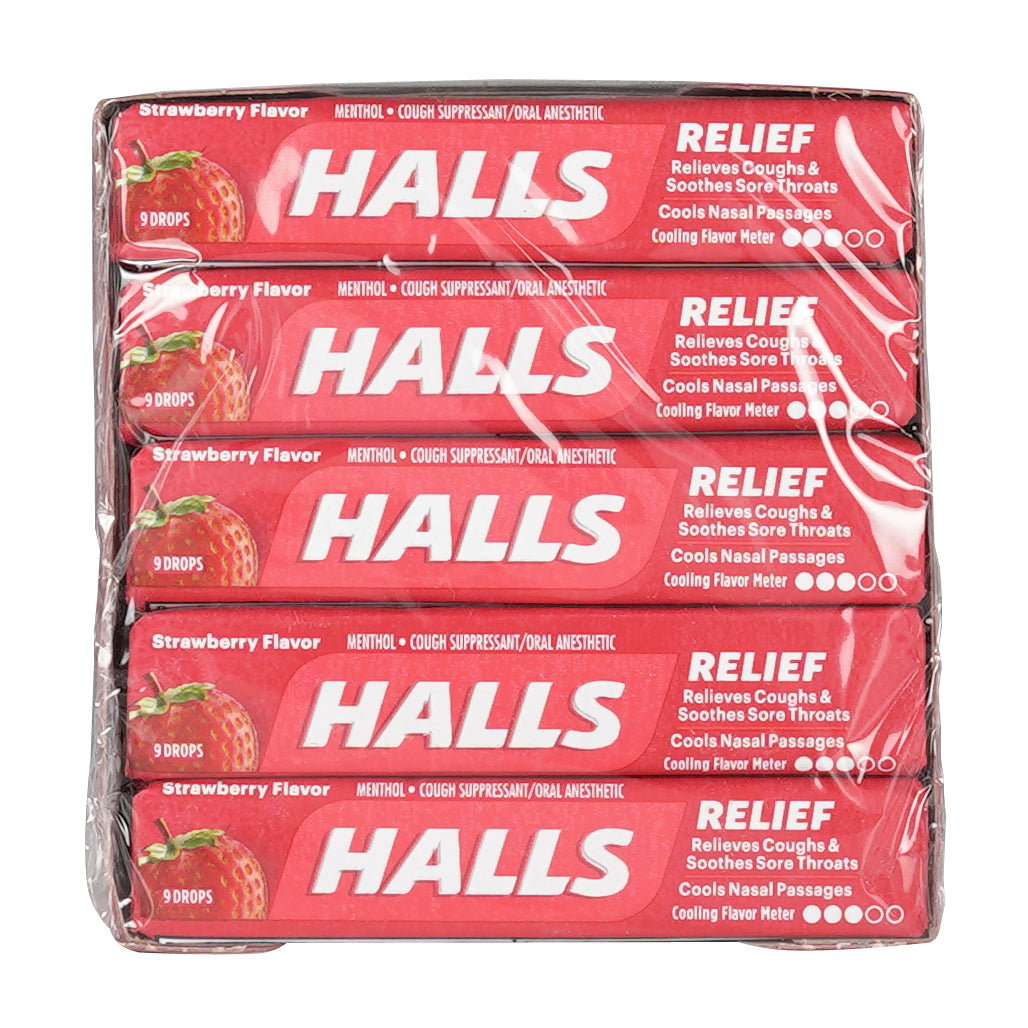 HALLS BAG 2.7MG STRAWBERRY 30CT