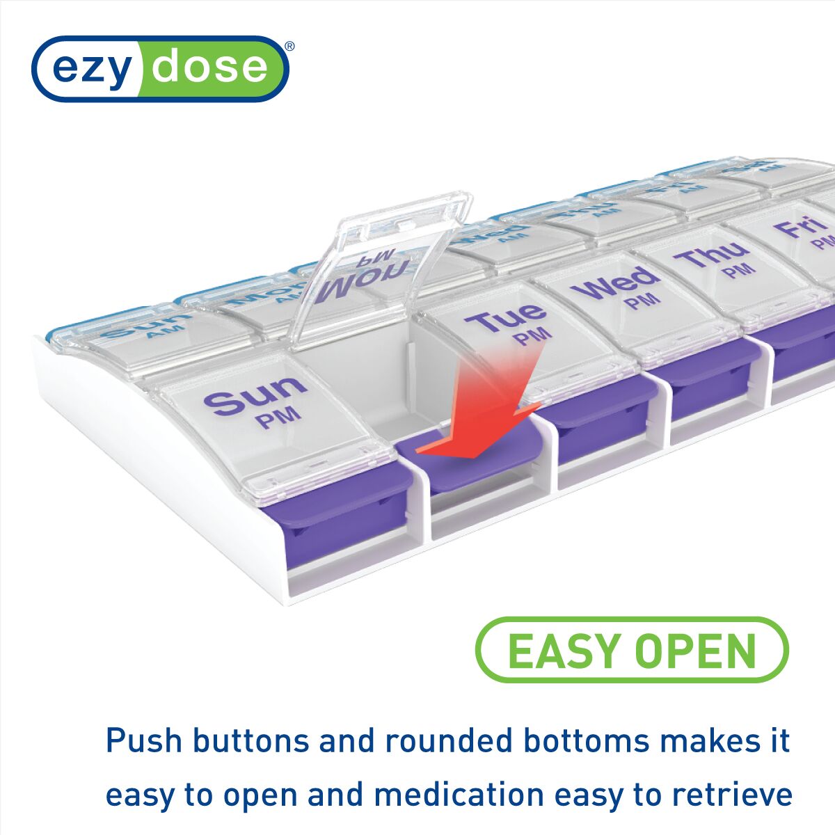 EZY DOSE PILL PLANNR AM/PM B/W