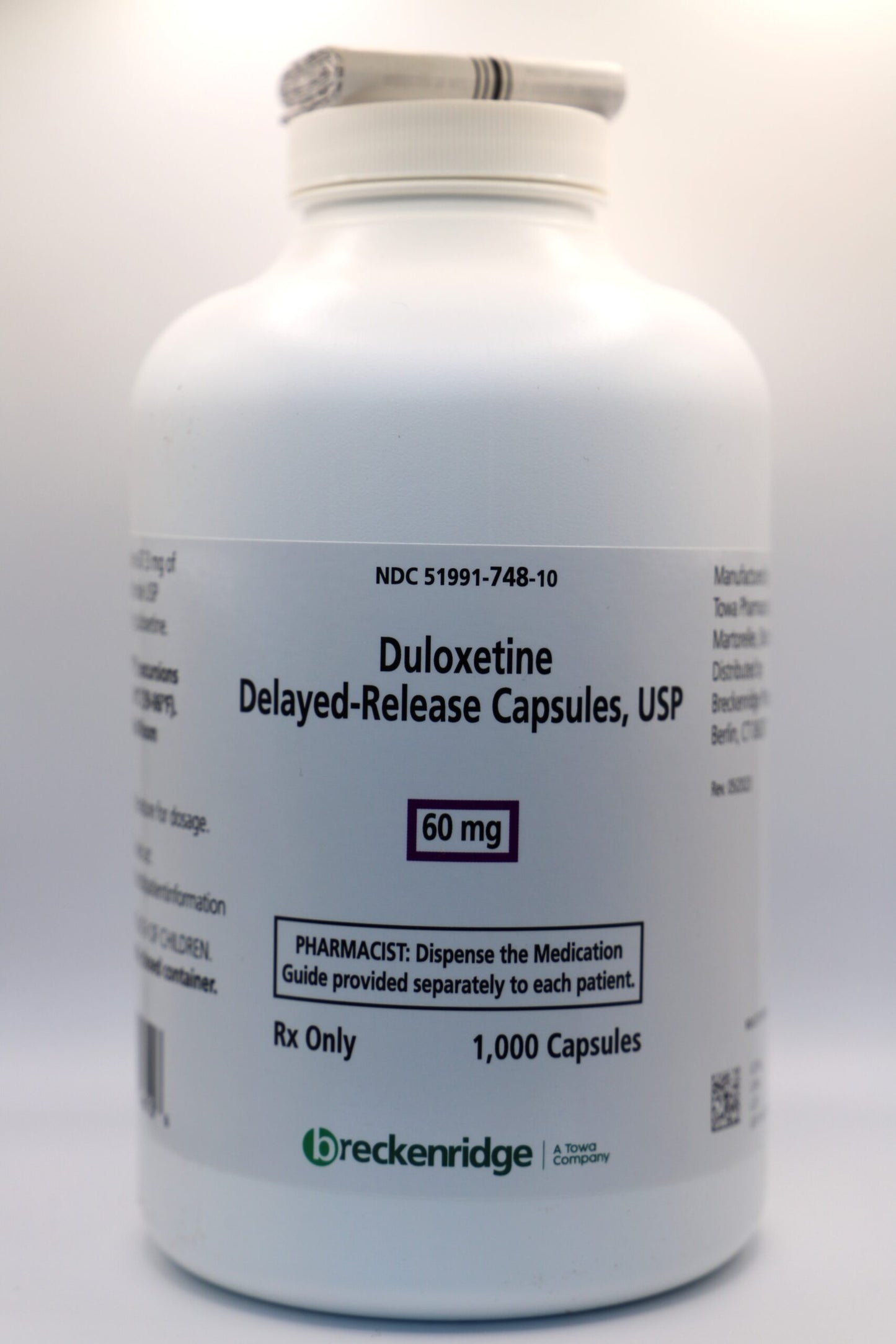 DULOXETINE CP 60MG 1000 DR