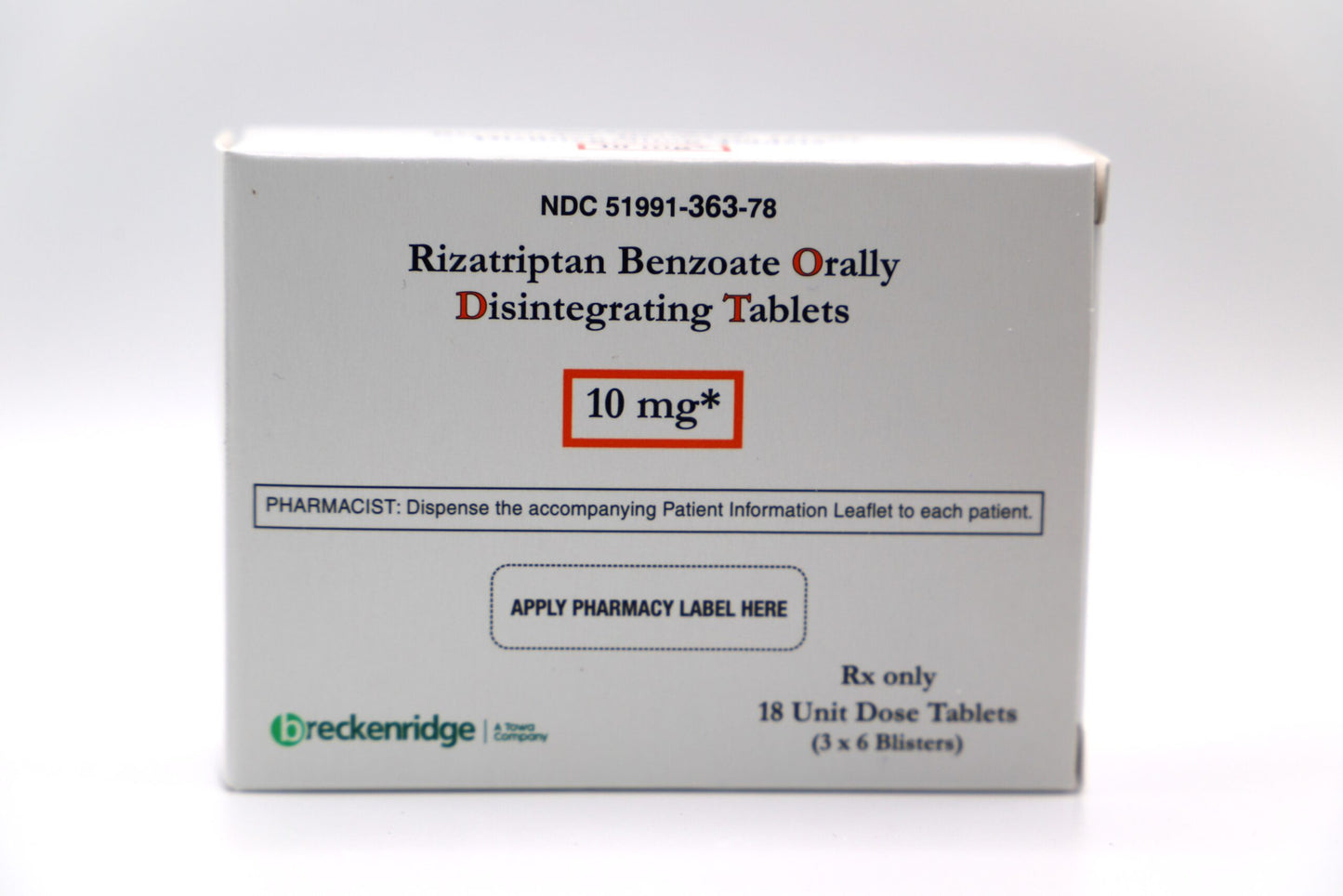 RIZATRIPTAN BENZO TB5MG4X3UD BPK