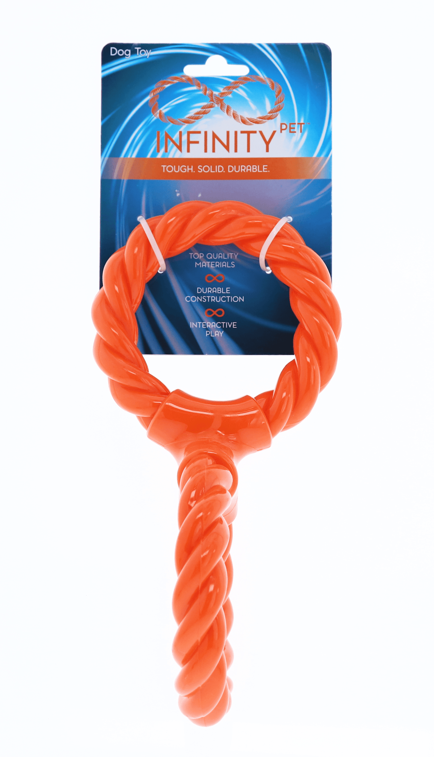 MOJO BRIGHTS DOG TPR & ROPE RING TUG 1CT