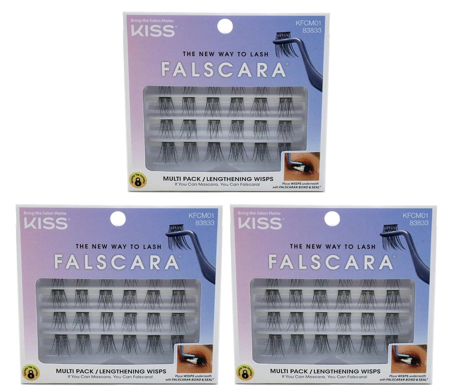 KISS Falscara Studio Wisp Refill Pack - Soft Natural, 36 wisps