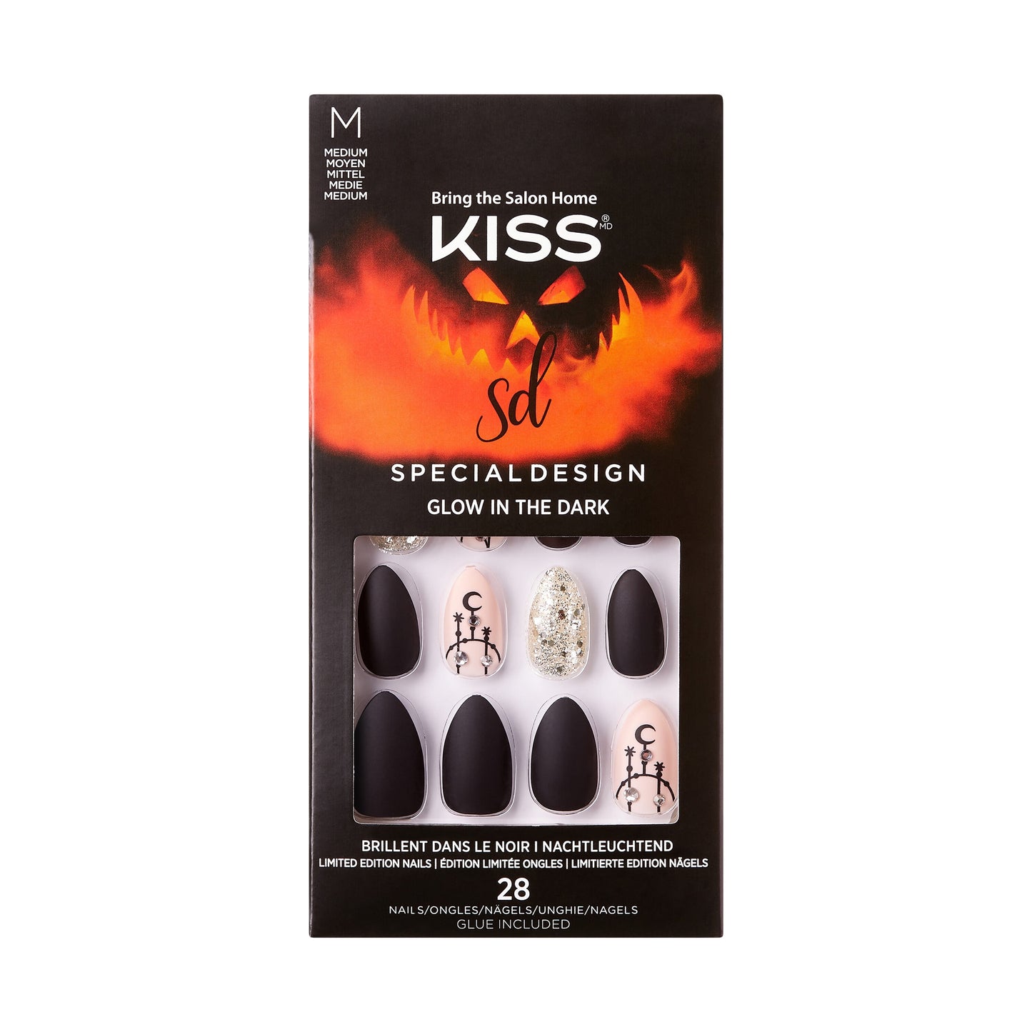 KISS Halloween Spooky & Chic Wickedly Sweet Nails Display, 20 count