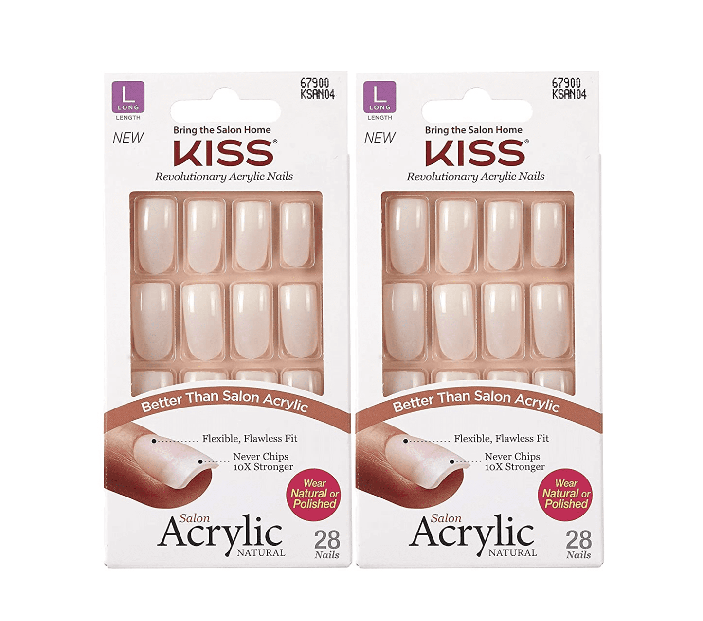 KISS Natural Professional Coverage Premium Faux Nails - Earthly, 140 count