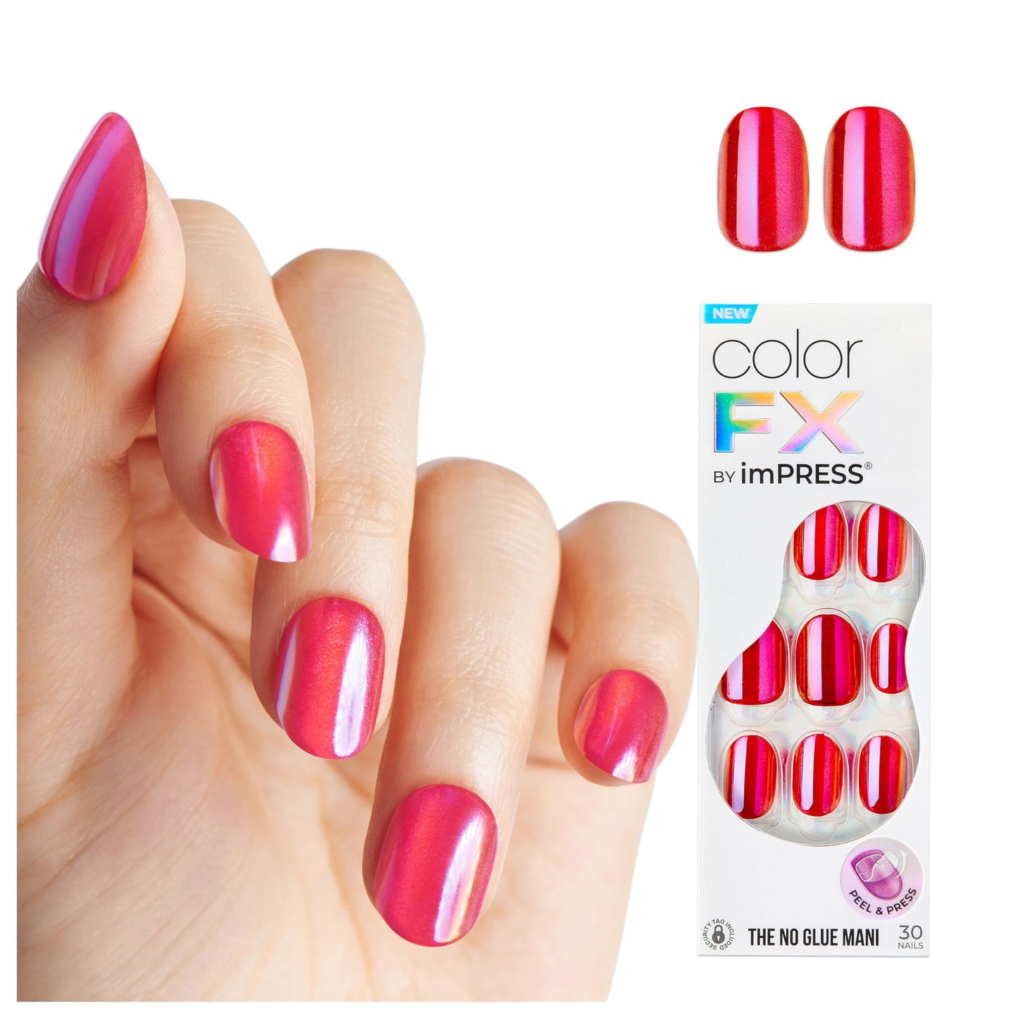 KISS imPRESS Color FX Fake Press On Nails - Meta