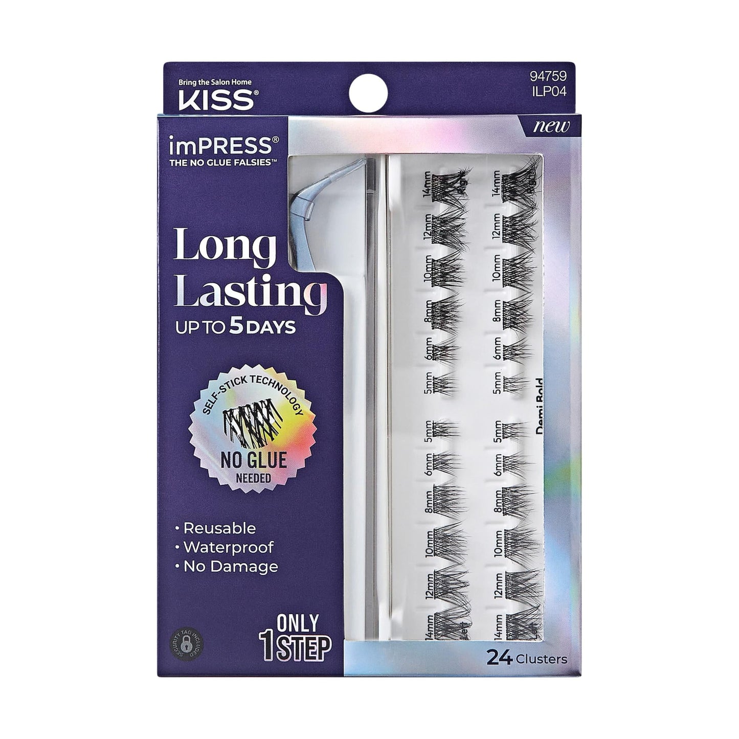 KISS imPRESS The No Glue Falsies Individual Lash Multipack - Classic Volume, 60 count