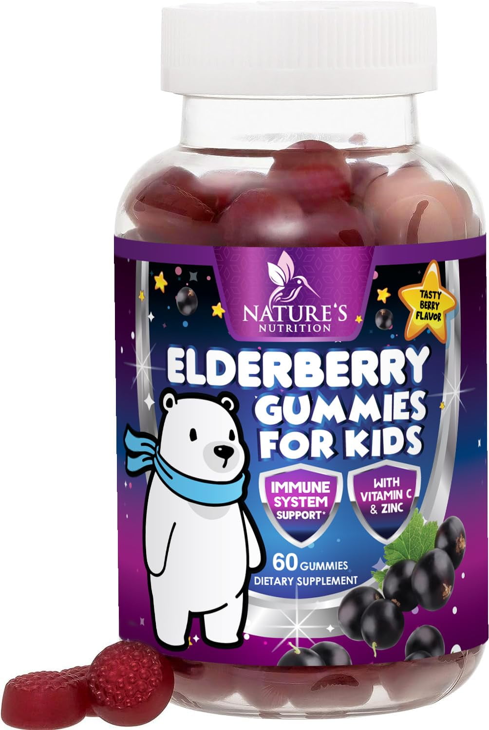 GNP ELDERBERRY W/VIT C & ZINC GUMMY 60CT