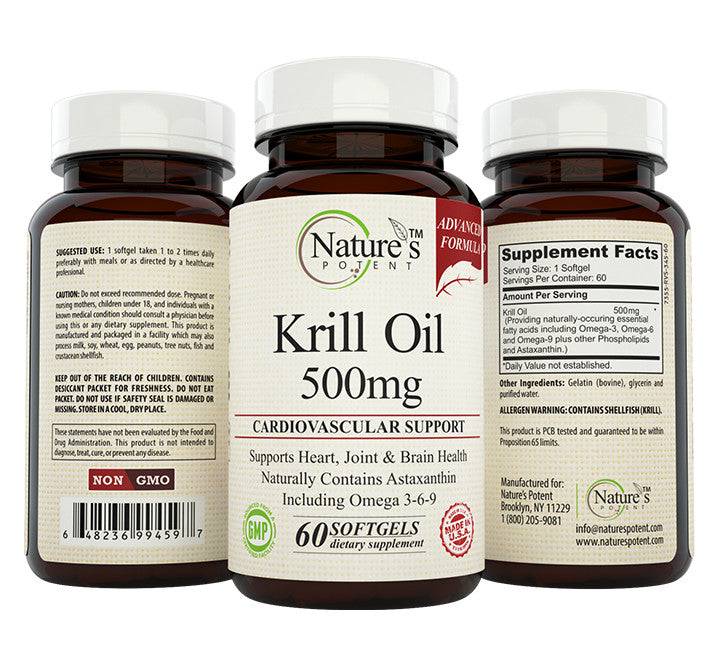 NATURE'S WAY KRILL OIL,500 MG