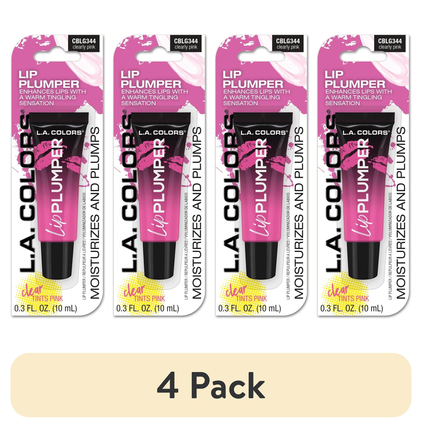 L.A. Colors Sheer Pink Nourishing & Hydrating Glossy Lip Plumper - Clearly Pink