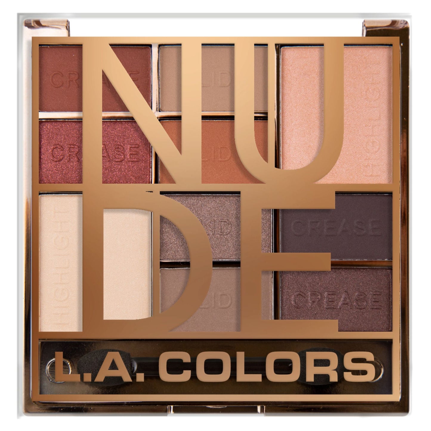 L.A. Colors Color Block 10-Color Eyeshadow Palette - Nude