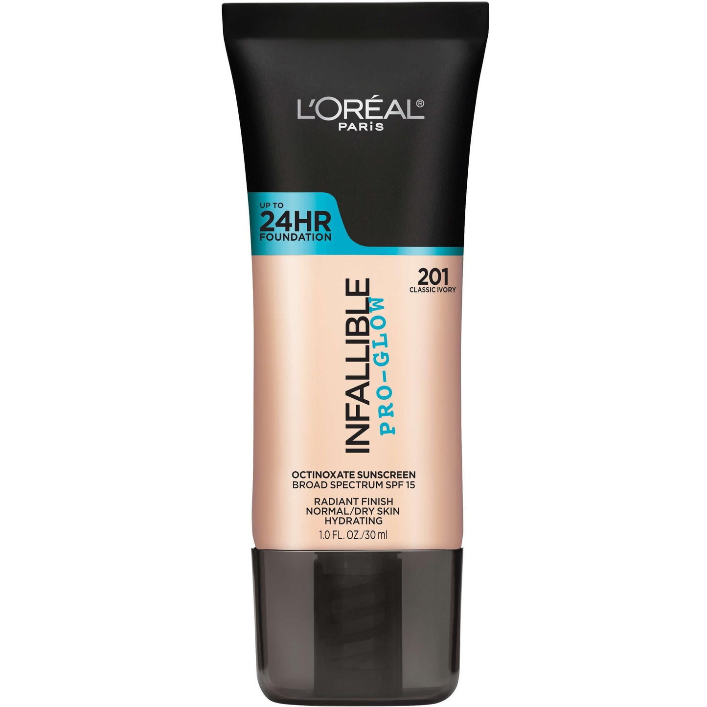 L'ORÉAL PARIS Infallible Pro-Glow Foundation, 201 Classic Ivory, 1 fl. oz.