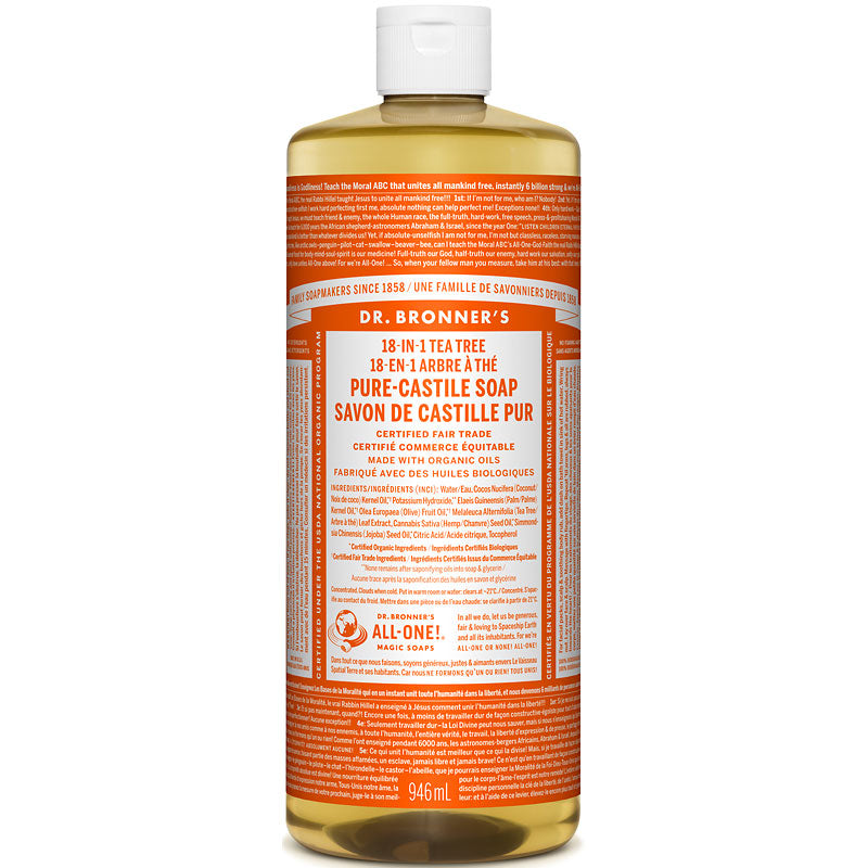 Dr. Bronners Tea Tree 32oz Castile Soap