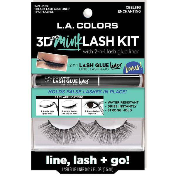 L.A. Colors Eye Lash Kit Multipack - 3 Pairs with Applicator