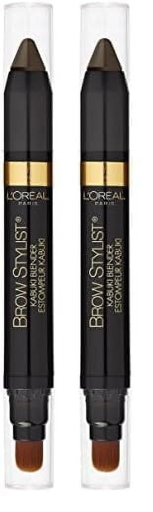 L'ORÉAL PARIS Brow Stylist Kabuki Blender Brow Crayon, 313 Brunette, 0.05 oz.