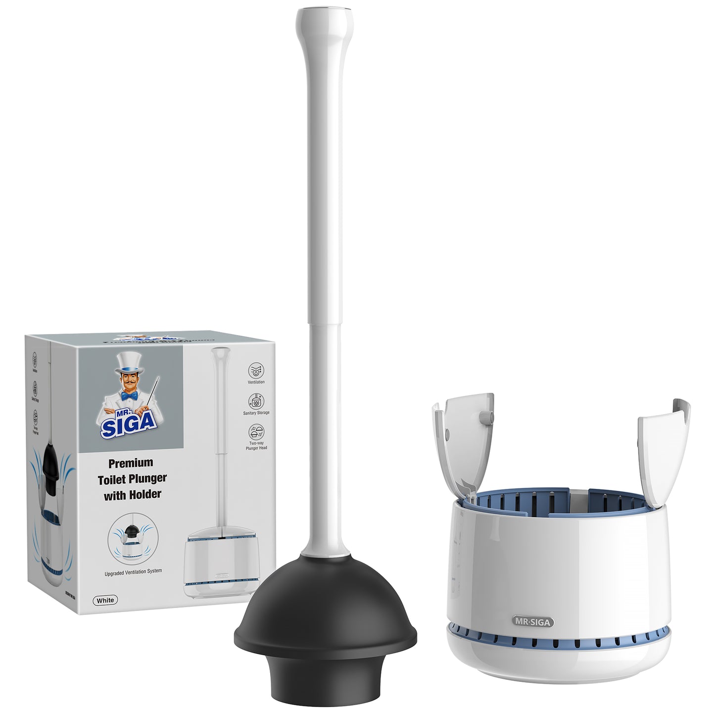 CLOROX Toilet Plunger With Hideaway Caddy