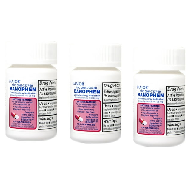 ALLERGY BANOPHEN 25MG TABLET 24CT MAJ