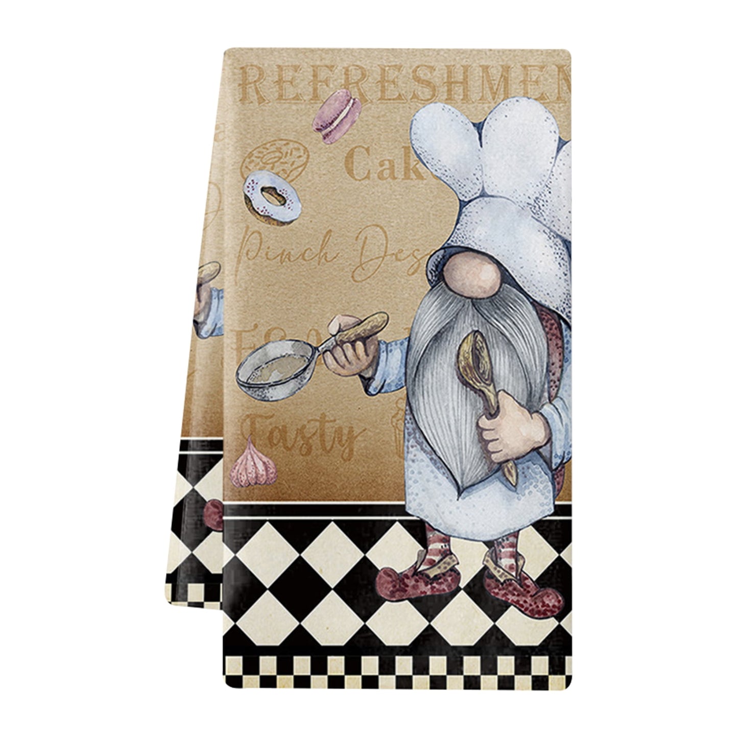 MUkitchen Designer Print Cotton Tea Towel - Gnomes