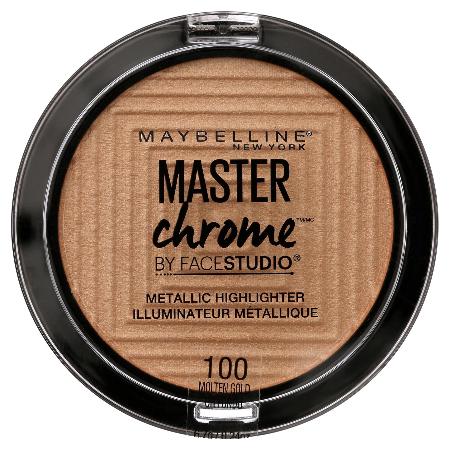 MAYBELLINE New York Facestudio Master Chrome Metallic Highlighter Makeup, 100 Molten Gold, 0.24 oz