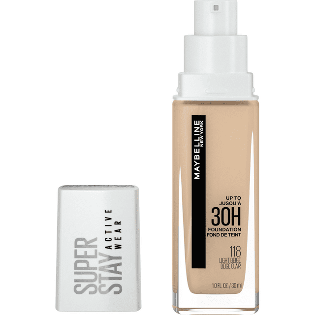 Maybelline Super Stay Full Coverage Liquid Foundation, 118 Light Beige, 1 fl oz