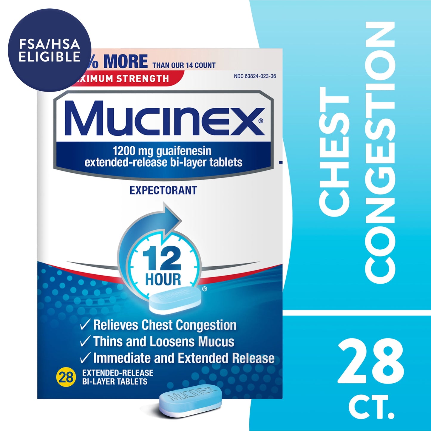 MUCINEX RP+CL GC 200-325MG 16LQGL