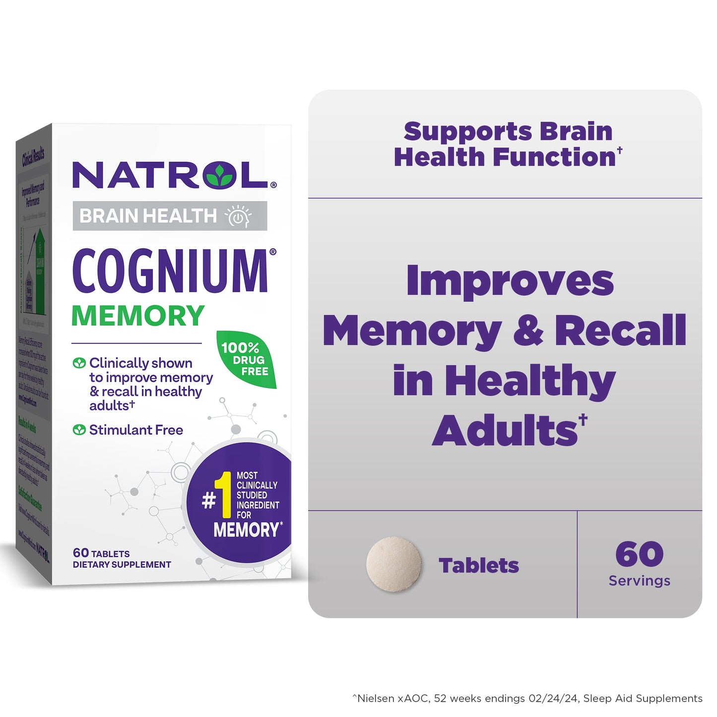 COGNIUM BRAIN HEALTH TABLETS 60CT NATROL