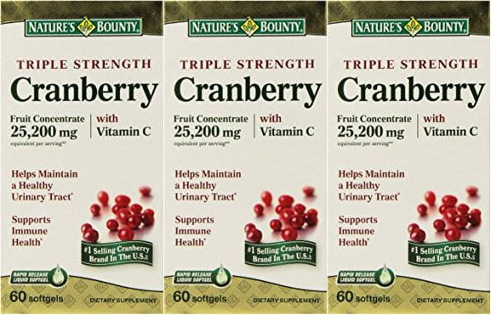 CRANBERRY TRIPL SOFTGEL 60CT NAT BOUNTY