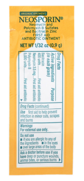 NEOSPORIN OINTMENT PACKETS 144X0.9G