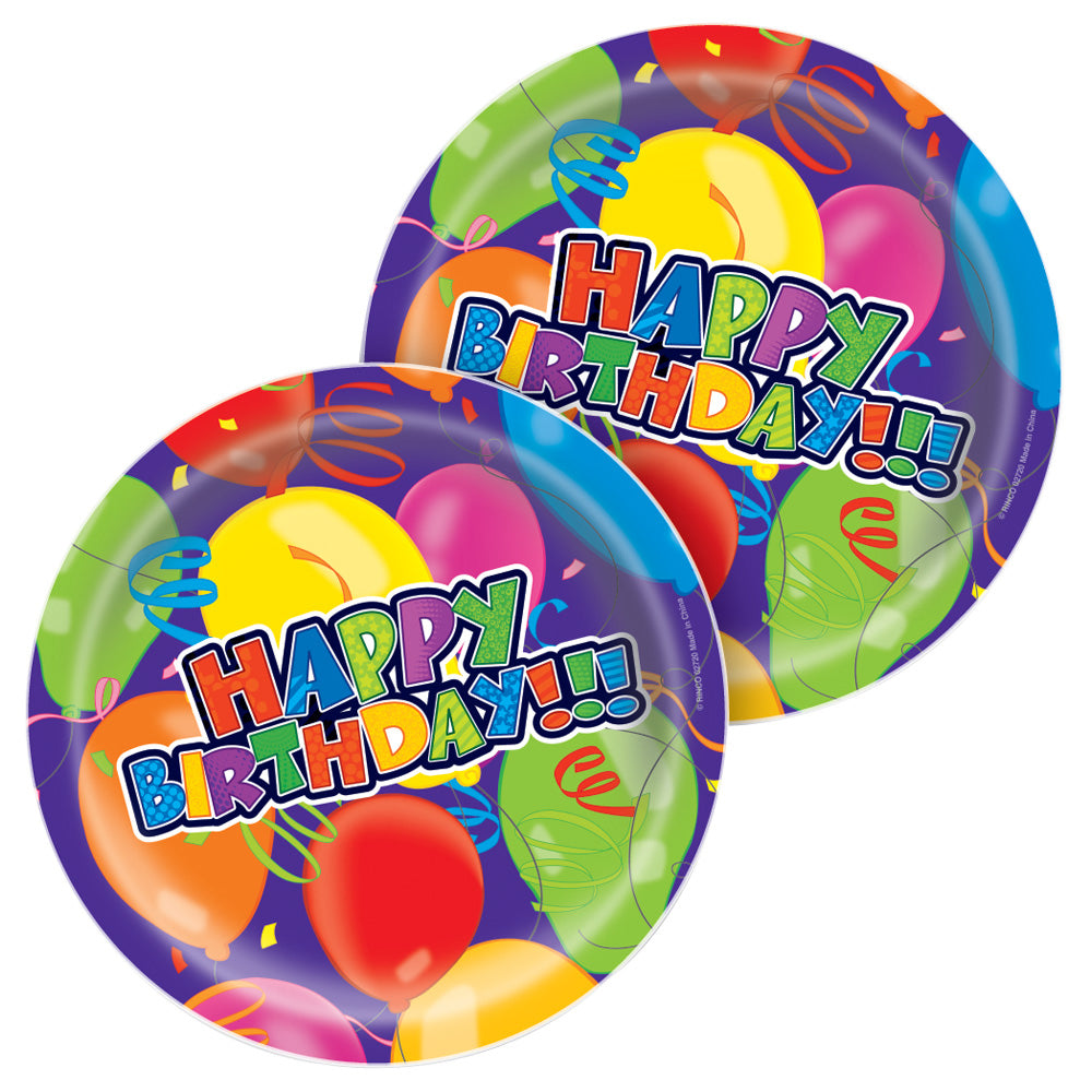 HAPPY BALLOON BDAY 9" PLATE