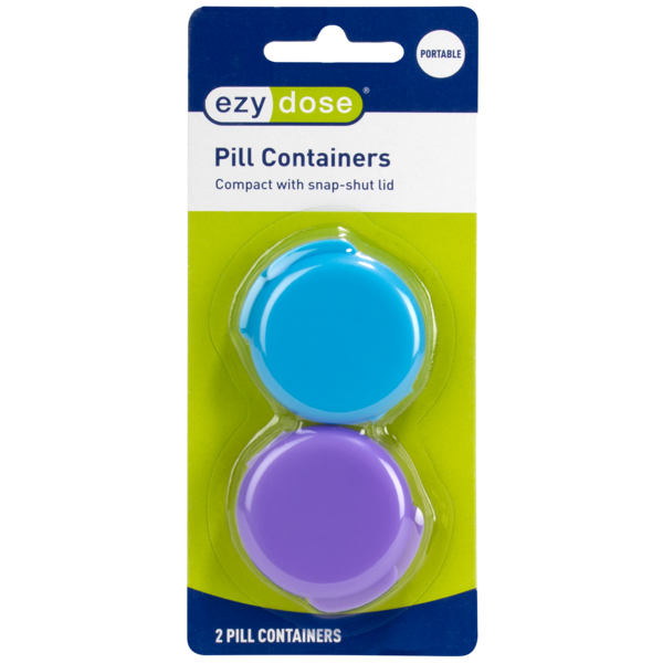Ezy Dose Travel Pill Box and Medicine, Vitamin Container