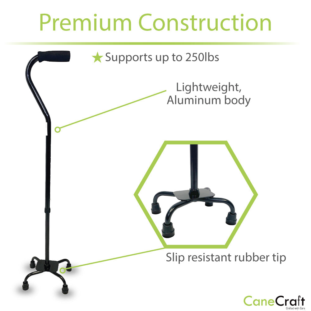 CANE EQ QUAD ALUMINUM SMALL BASE