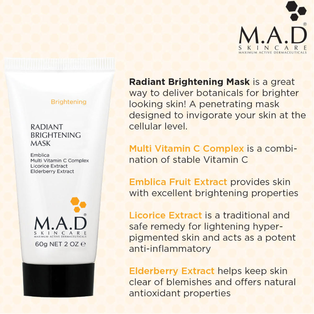 D & R BRIGHTENING MASK 2OZ