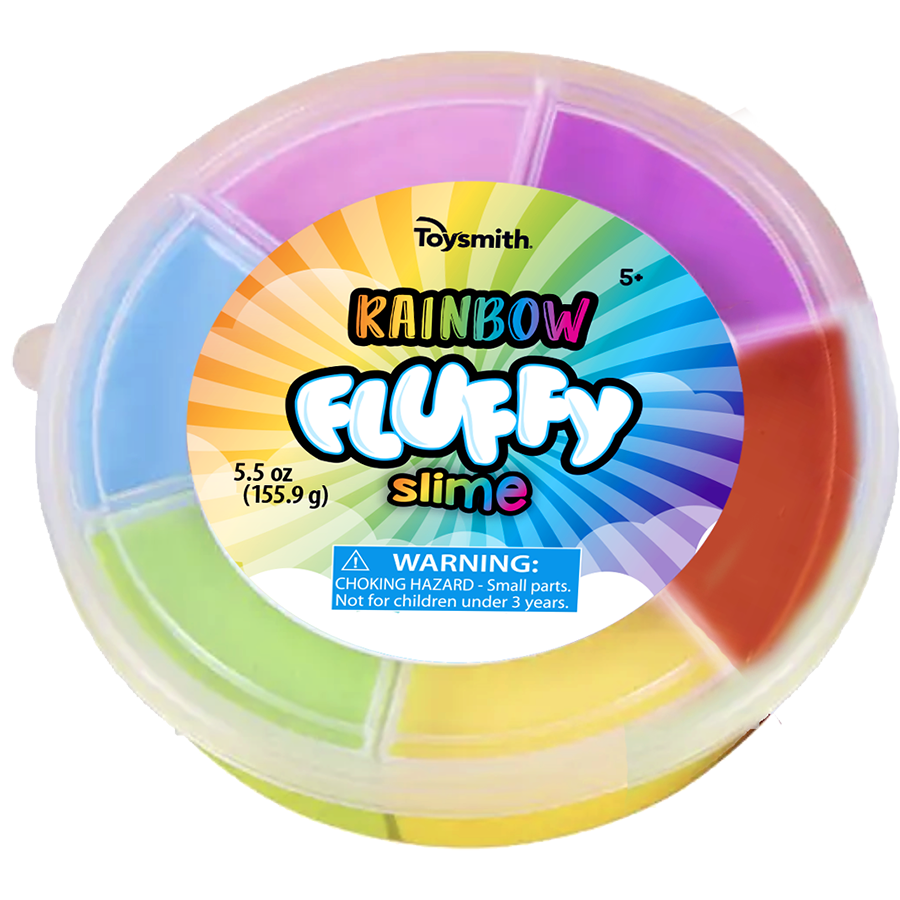 Toysmith Rainbow Fluffy Slime