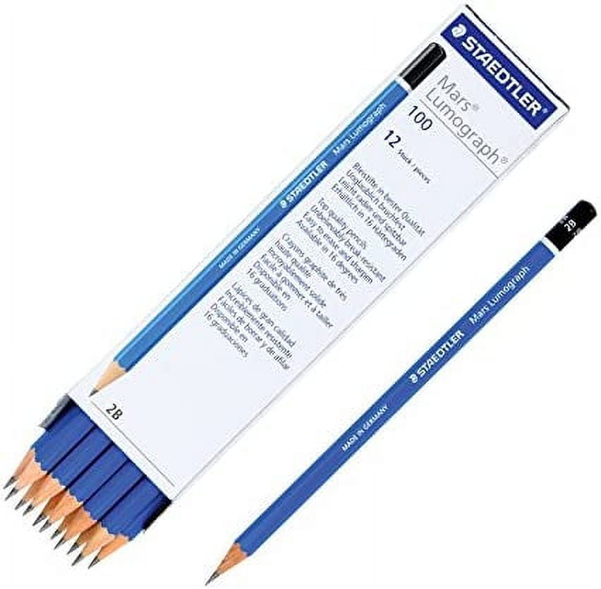 Staedtler Lumograph 100-B Drawing Pencil B, 12 Count