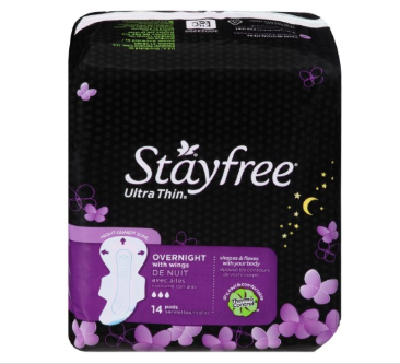 Stayfree Ultra Thin 28 Count Overnight With Wings