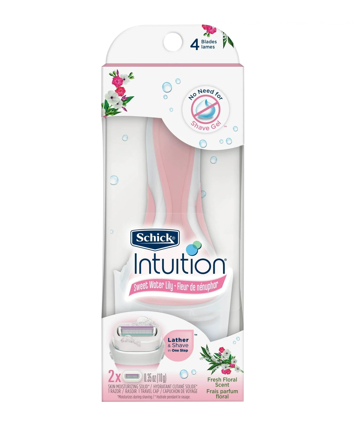 SHICK INTUITION SWEET WTR LILY RAZOR 2CT