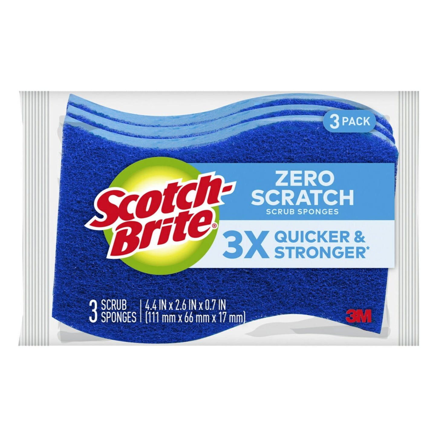 CASABELLA KIND SCRUB SPONGE,PLNT BSD,3PK