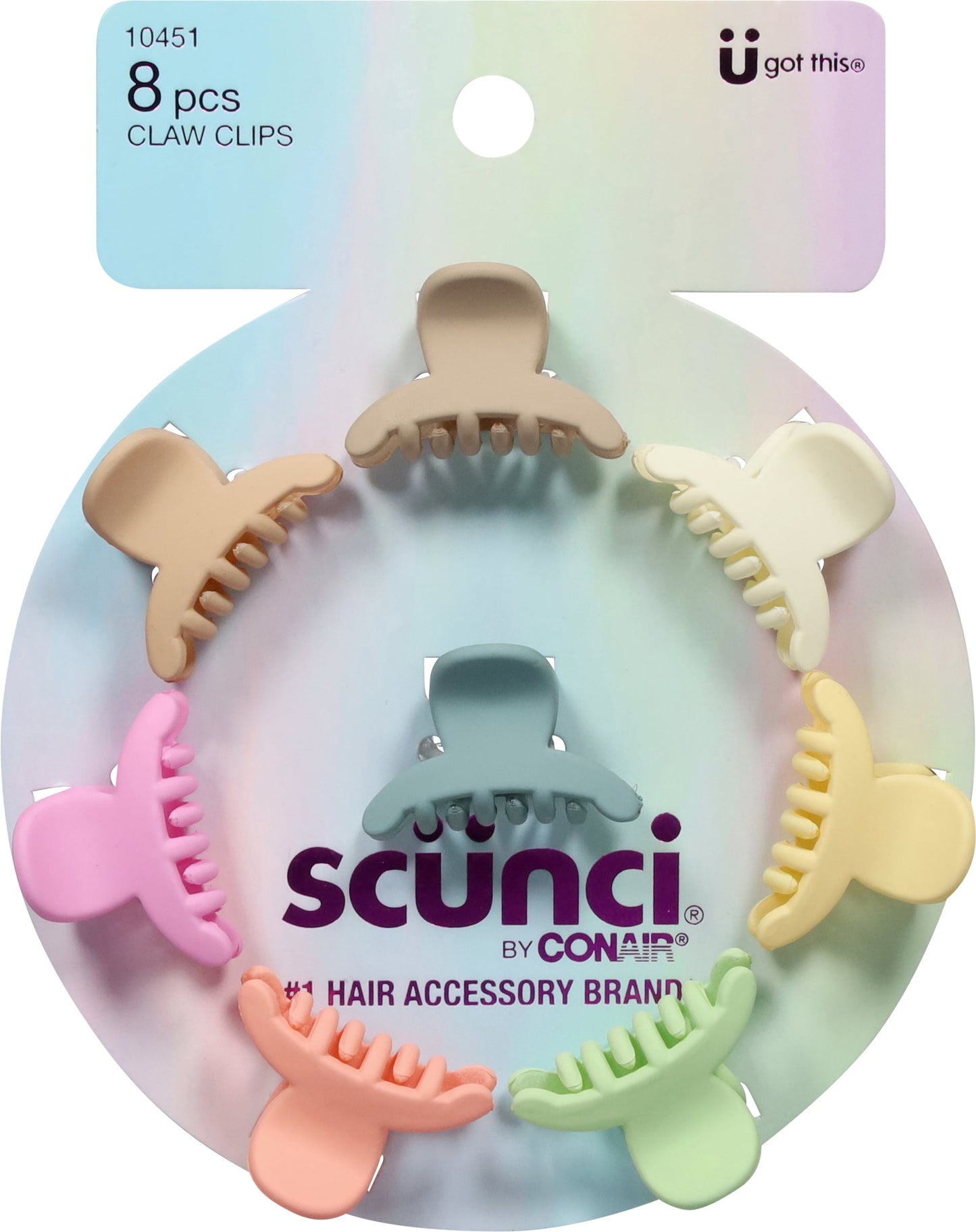 scünci All Day Hold Daisy Claw Clips - Assorted, 3 count