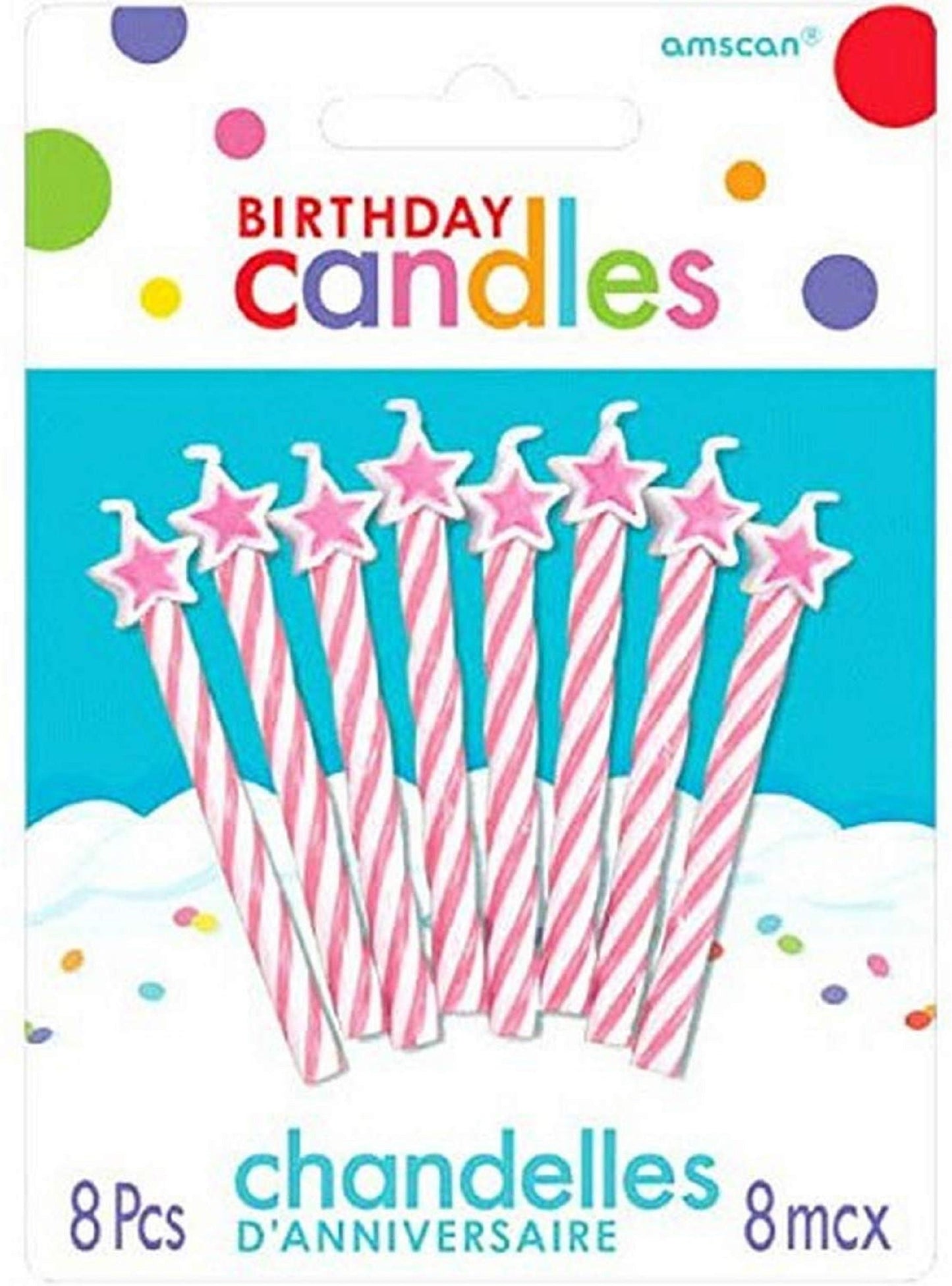 CANDLE SPIRAL BIRTHDAY PINK