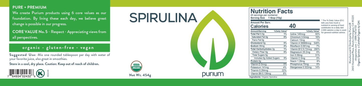 SPIRULINA NAT PWD