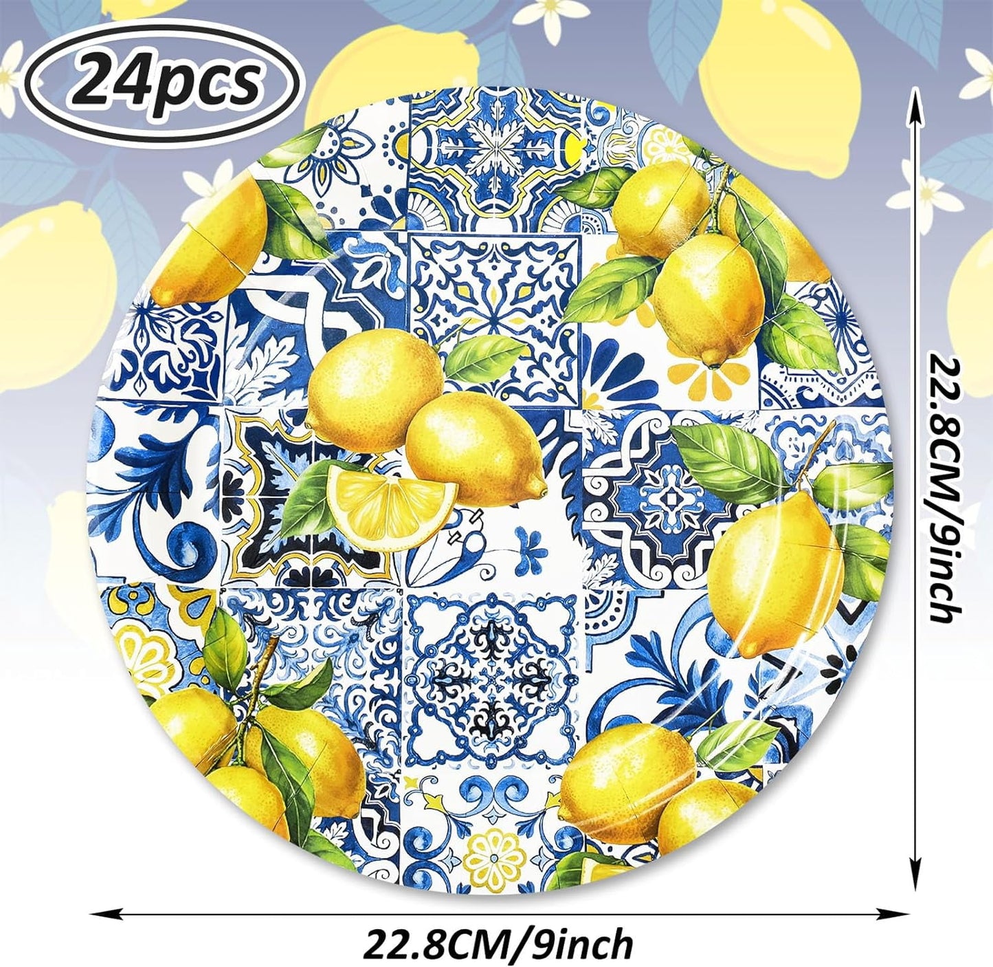 SENSATIONS Premium Paper Dinner Plates - Soft Yellow, 10 count