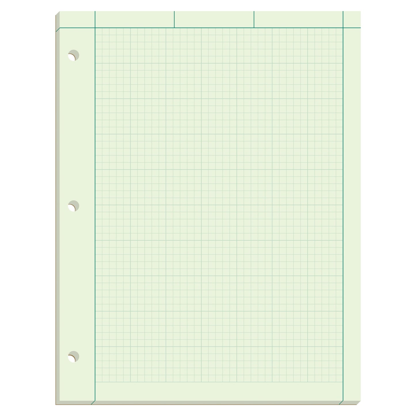 Ampad® Graph Pad, Glue Top, Graph Rule ( 4x 4), 50 Sheets