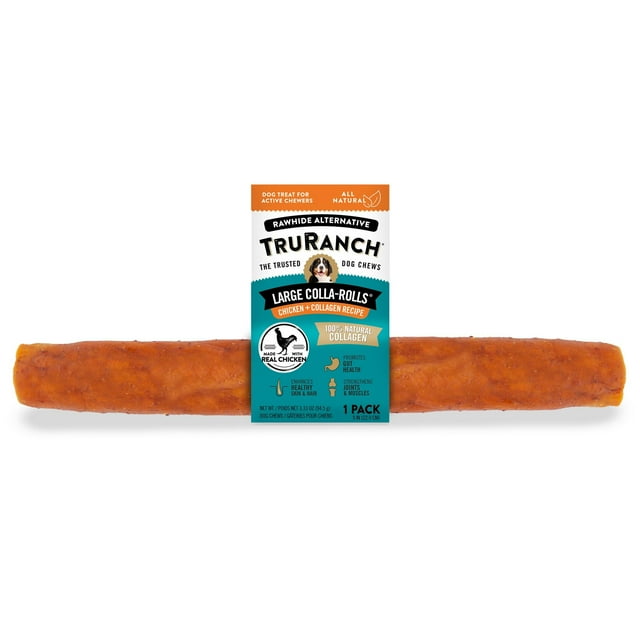 TruRanch 6" Collagen Rolls Chicken Flavor Dog Treats - 4 count