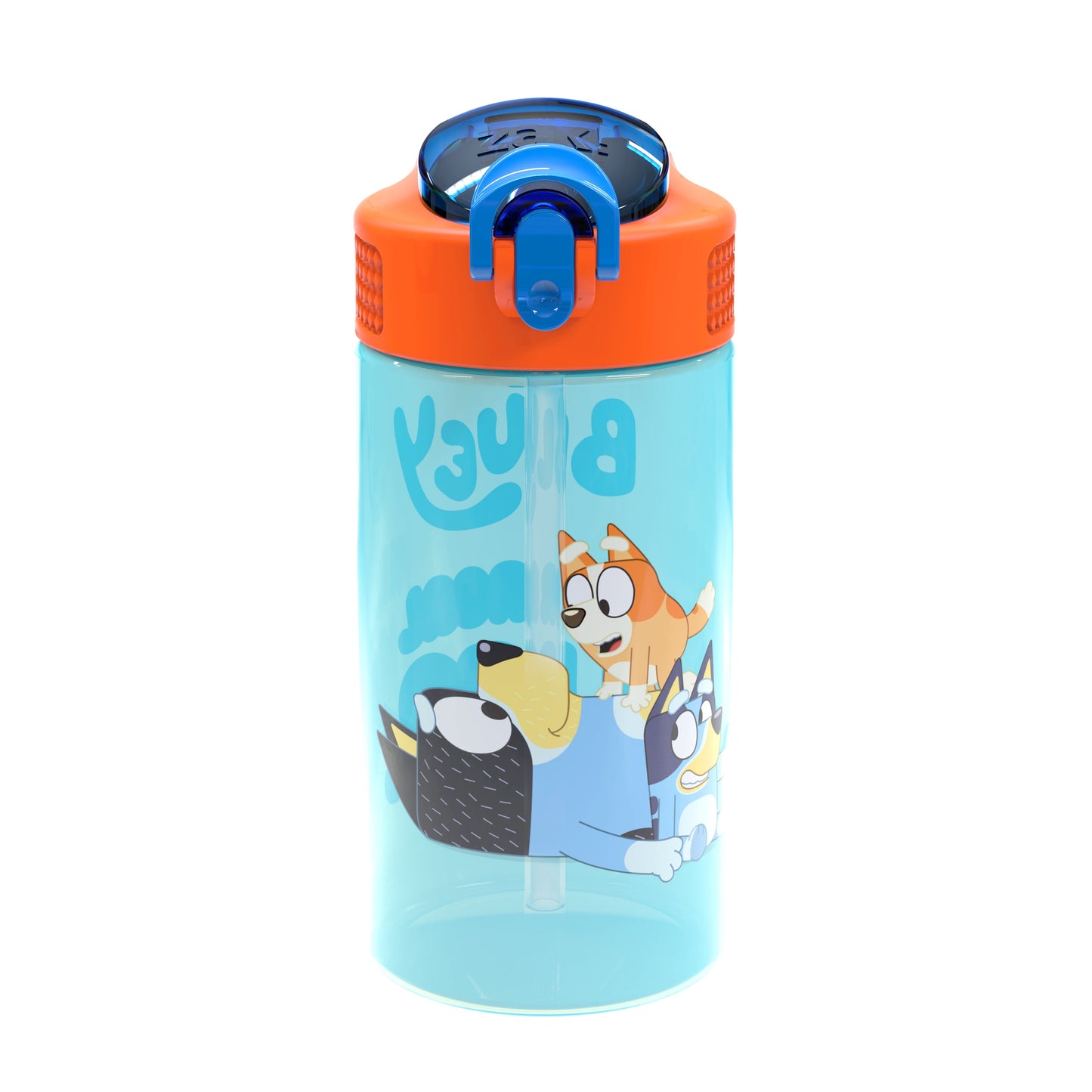 Zak Plastic Straw Water Bottle - Bluey, 16 oz